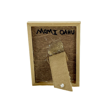 Momi Dove Shell Ni'ihau Hawaii Miniature Tan Wood Display Frame Collectable Handmade